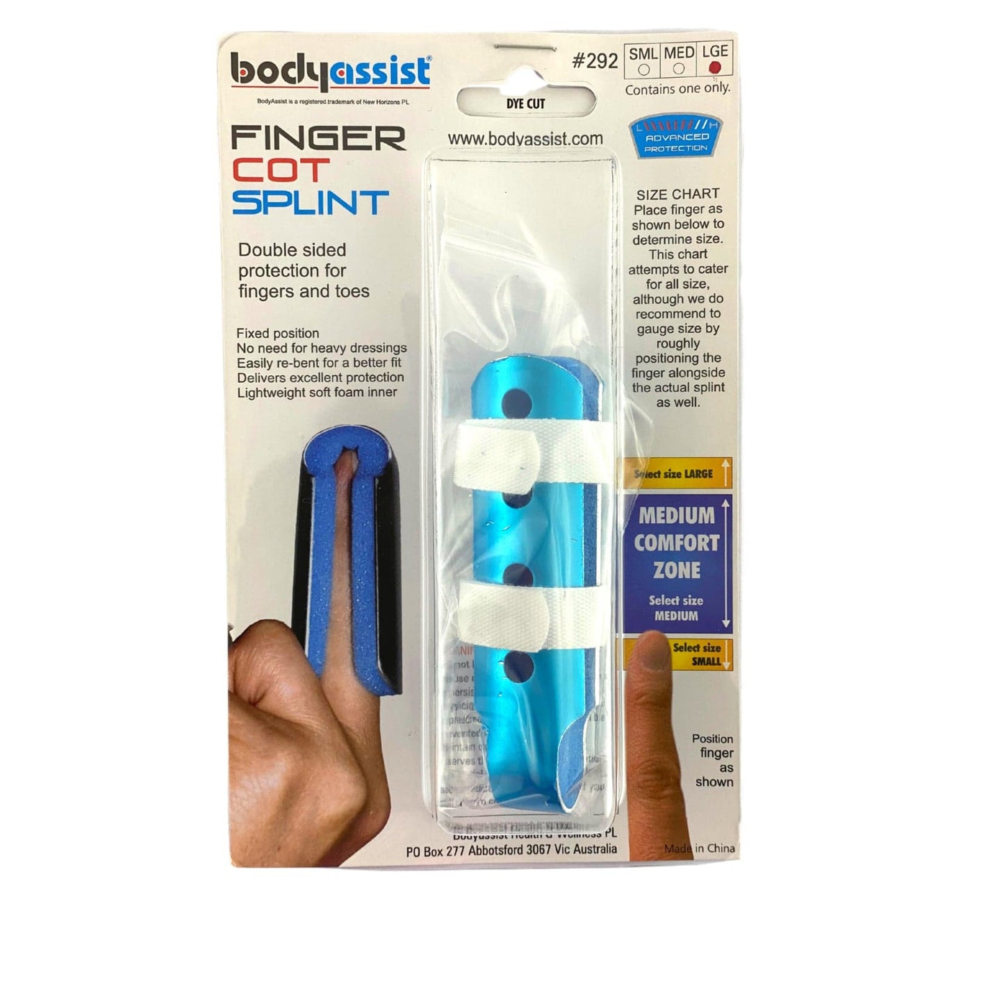 Finger Cot Splint - Body Assist (1) - Straptor Sport Tape