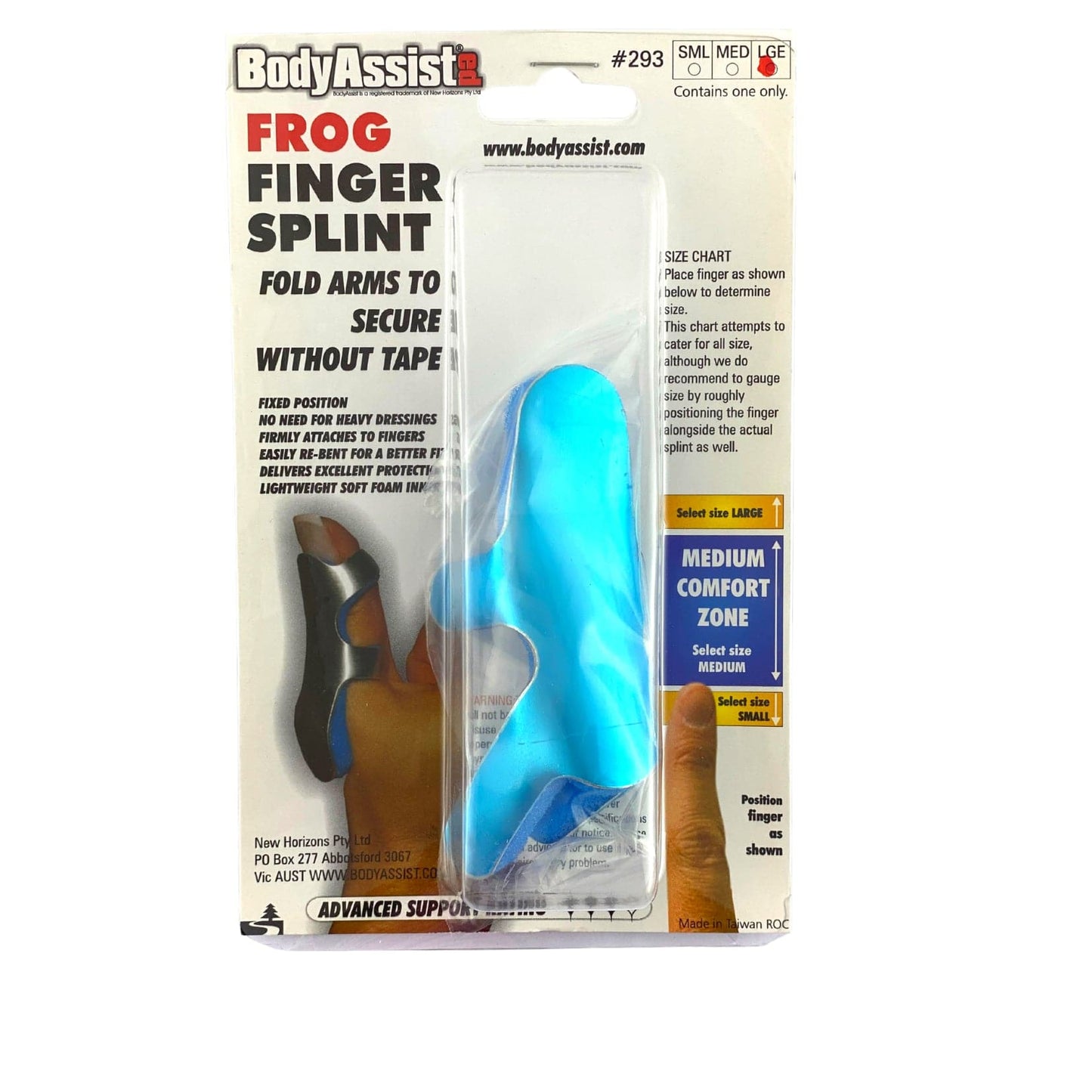 Frog Finger Splint - Body Assist (1) - Straptor Sport Tape
