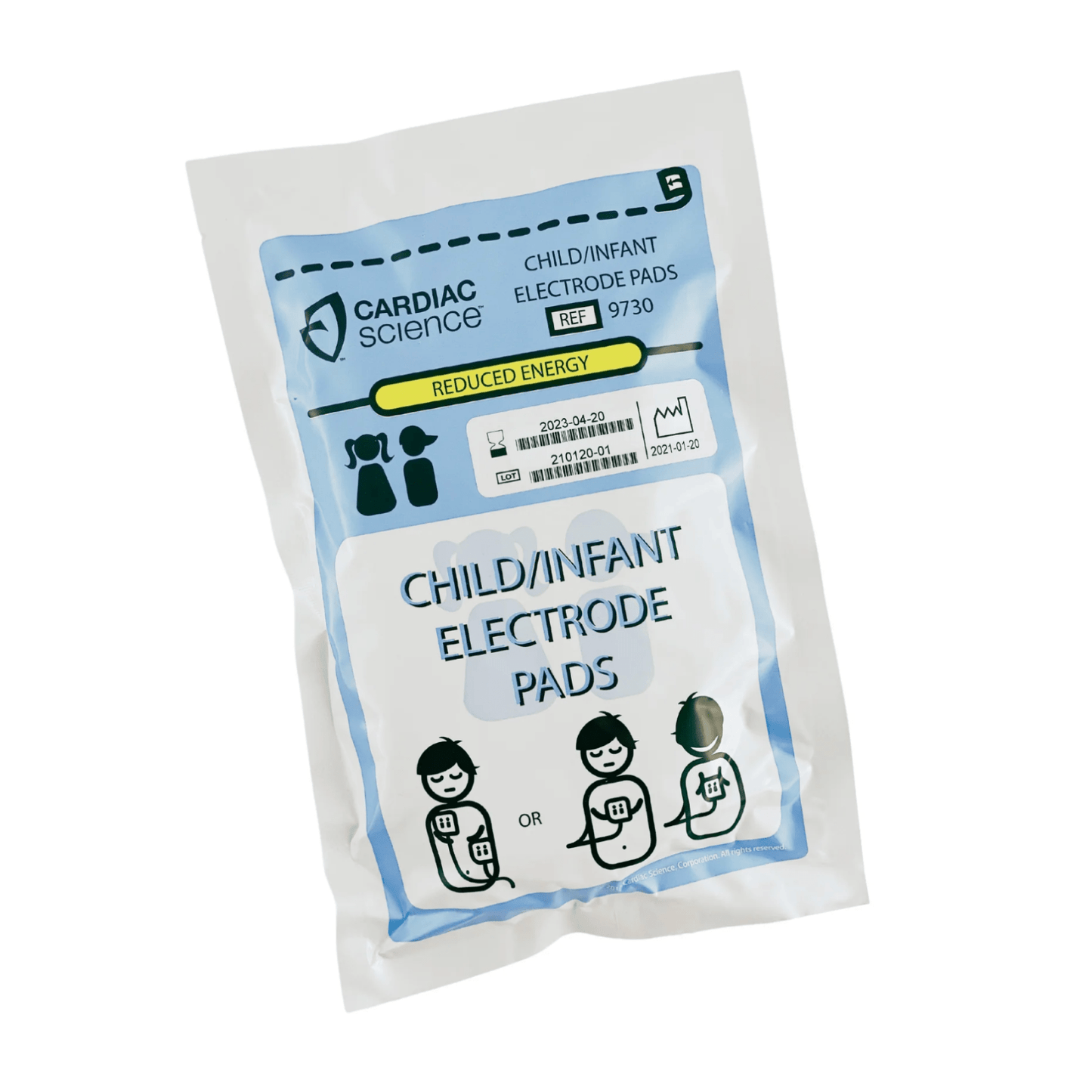 Cardiac Science Powerheart AED G3 Defibrillation Pads - Paediatric (1) - Straptor Sport Tape