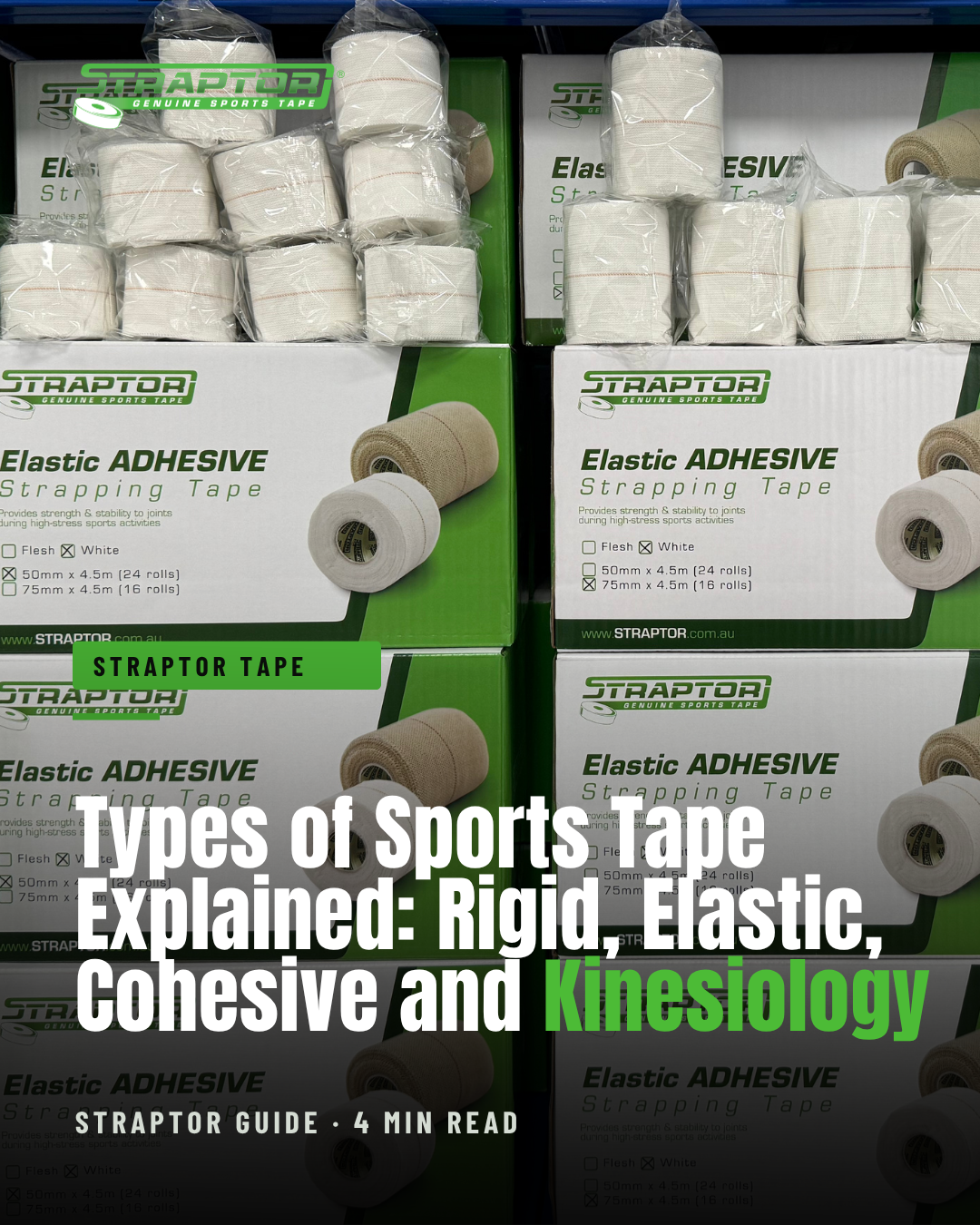 Types of Sports Tape Explained: Rigid, Elastic, Cohesive and Kinesiology