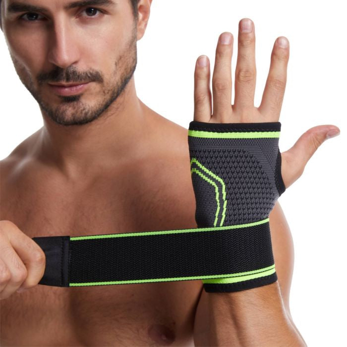 Bodyassist Contoured 4-way Sports Elastic Wrist Hand 1/2 Glove Black
