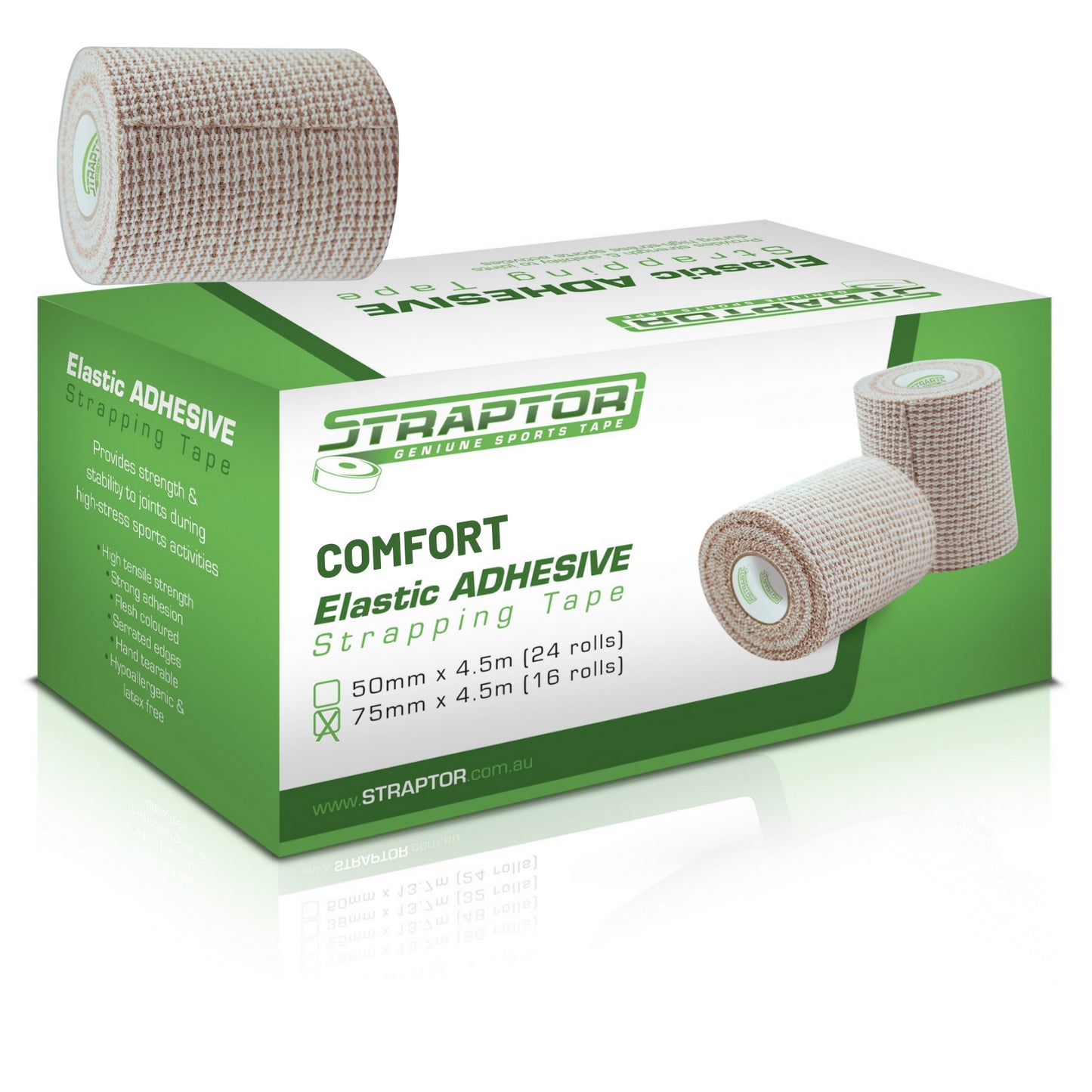 Comfort EAB Strapping Tape 75mm x 4.5m (16) - Straptor Sport Tape