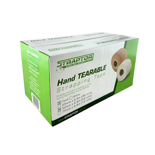 Hand Tearable Stretch Tape Beige/Flesh 50mm x 6.9m - Straptor (24)