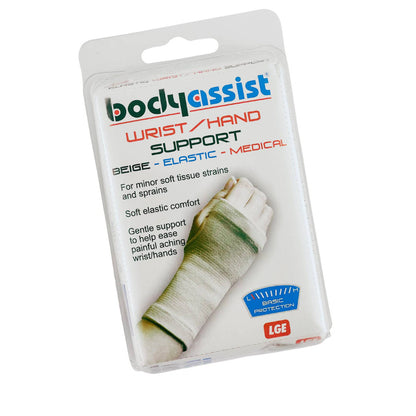 Elastic Wrist / Hand Support Beige - Body Assist (1) - Straptor Sport Tape