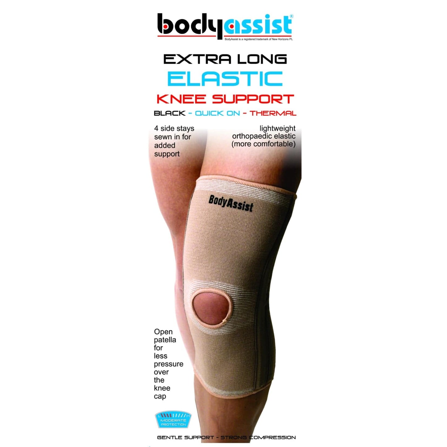 Extra Long Elastic Knee Support - Body Assist (1) - Straptor Sport Tape