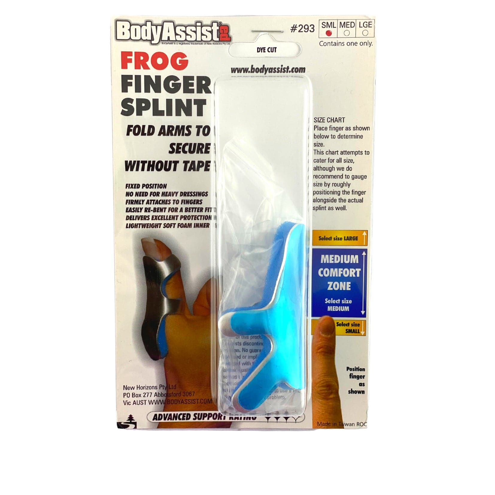 Frog Finger Splint - Body Assist (1) - Straptor Sport Tape