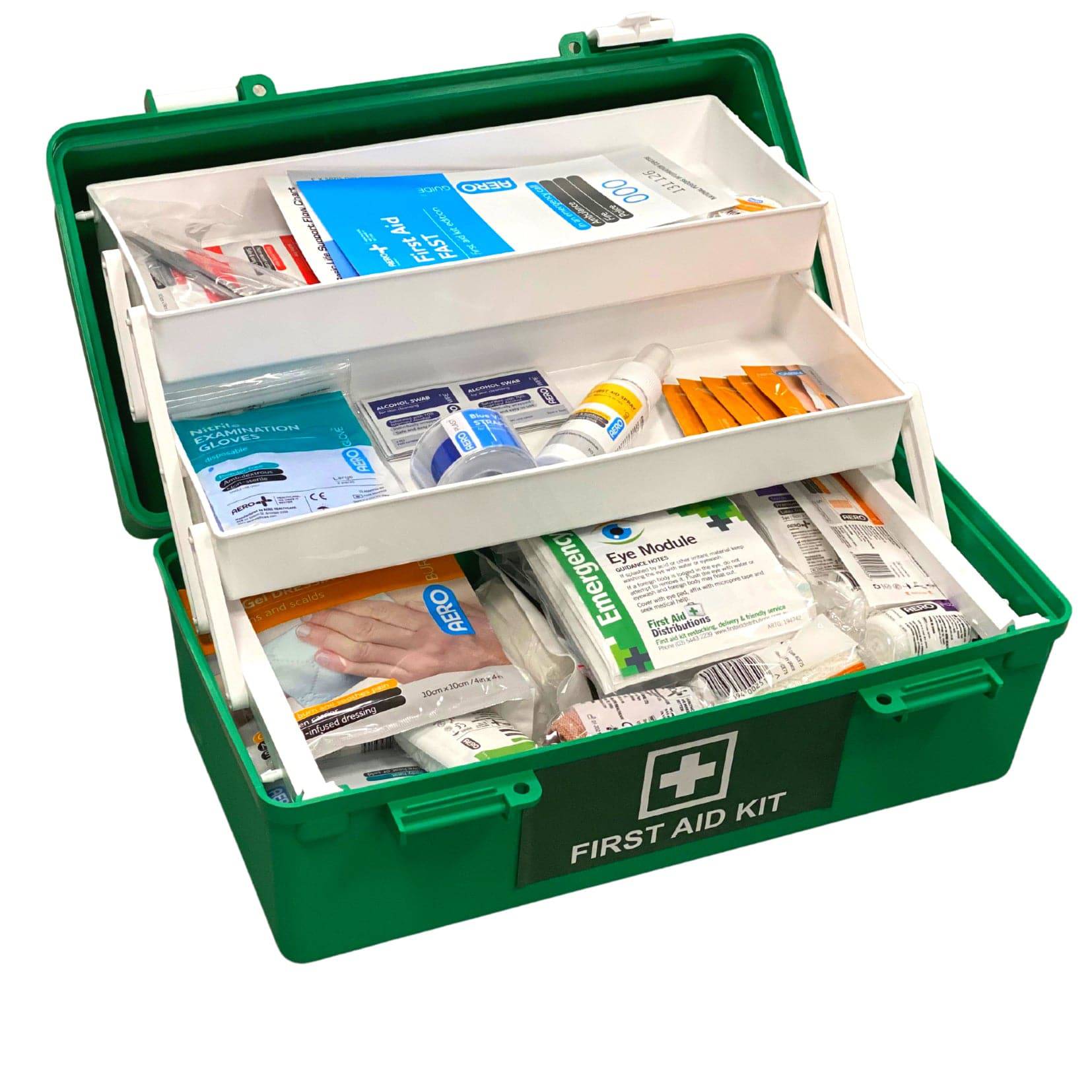 Model 21 BLUE National Workplace First Aid Kit - Small Portable - Straptor Sport Tape