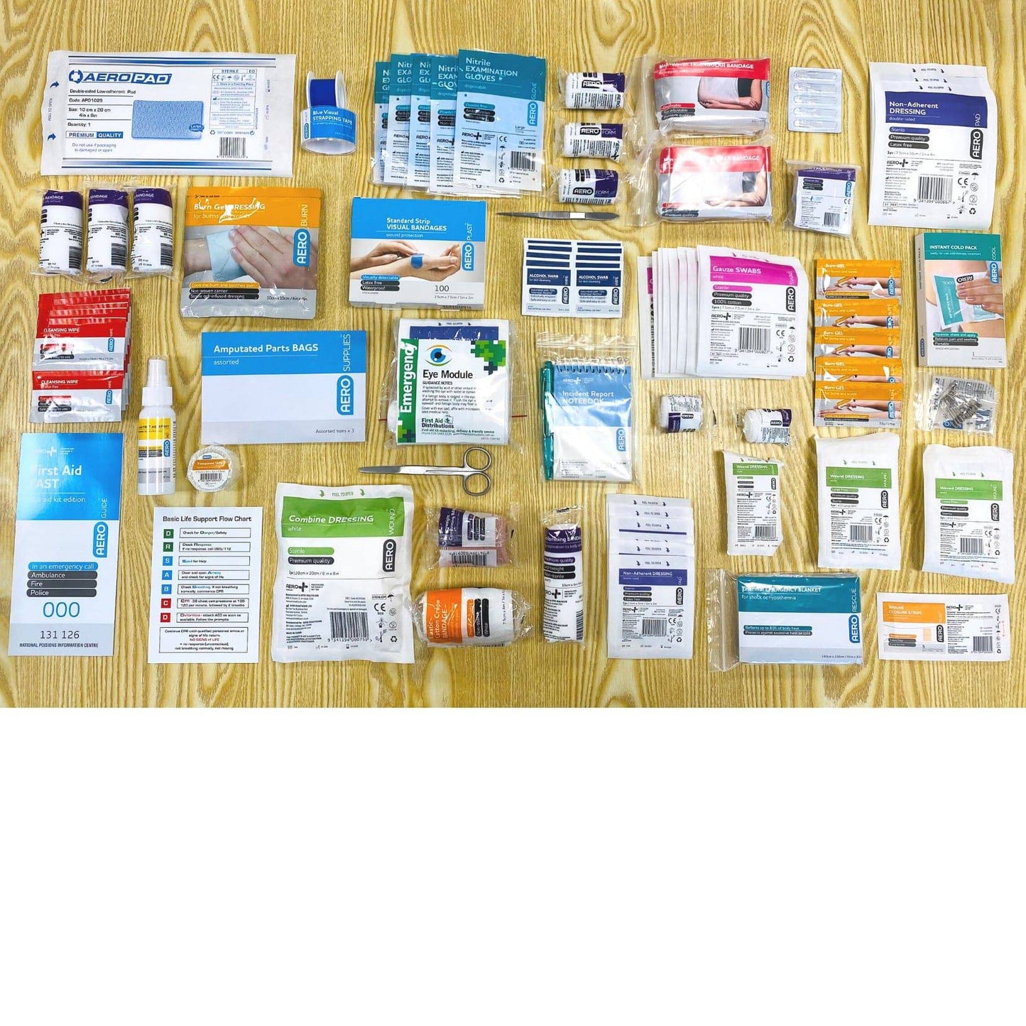 Model 21 BLUE National Workplace First Aid Kit - Small Portable - Straptor Sport Tape
