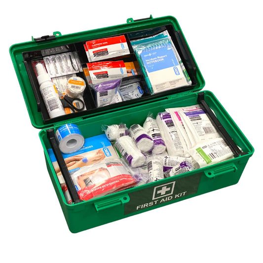 Model 8 BLUE National Workplace First Aid Kit - Small Portable - Straptor Sport Tape