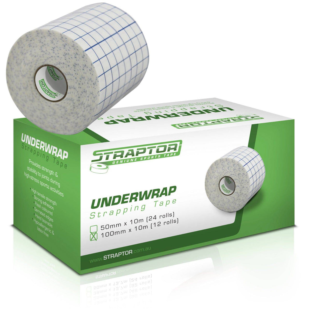 Plaster Underwrap Adhesive Underwrap 100mm x 10m (12) | Straptor Sport Tape