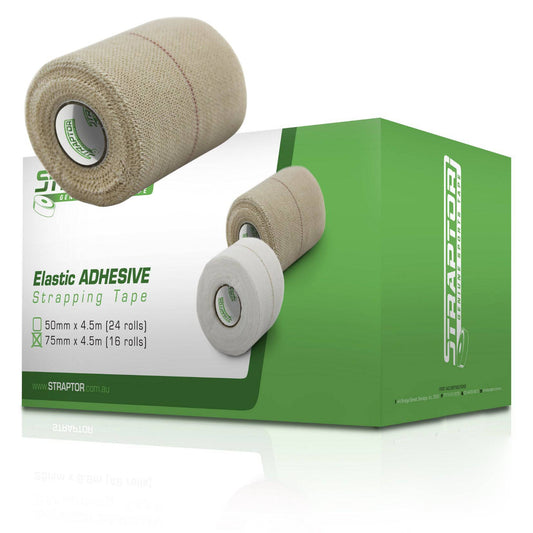 Elastic Adhesive Bandage Beige/Flesh 75mm x 4.5m - Straptor (16) - Straptor Sport Tape