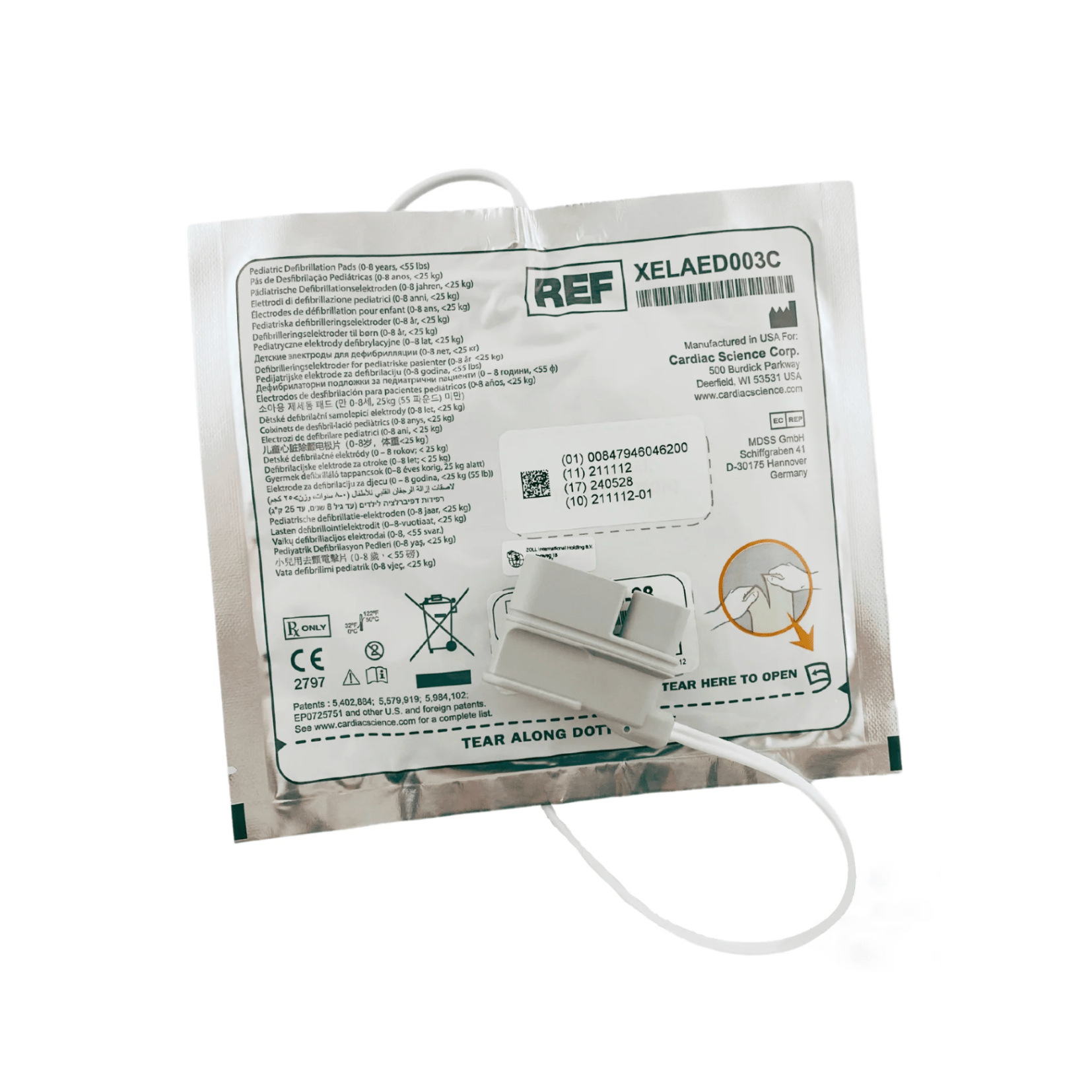 Cardiac Science Powerheart AED G5 Defibrillation Pads - Paediatric (1) - Straptor Sport Tape